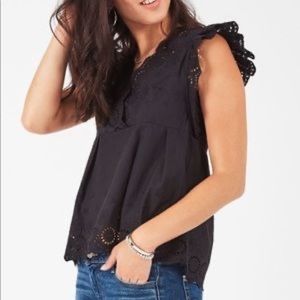NWT Stella & Dot Peyton Eyelet Top